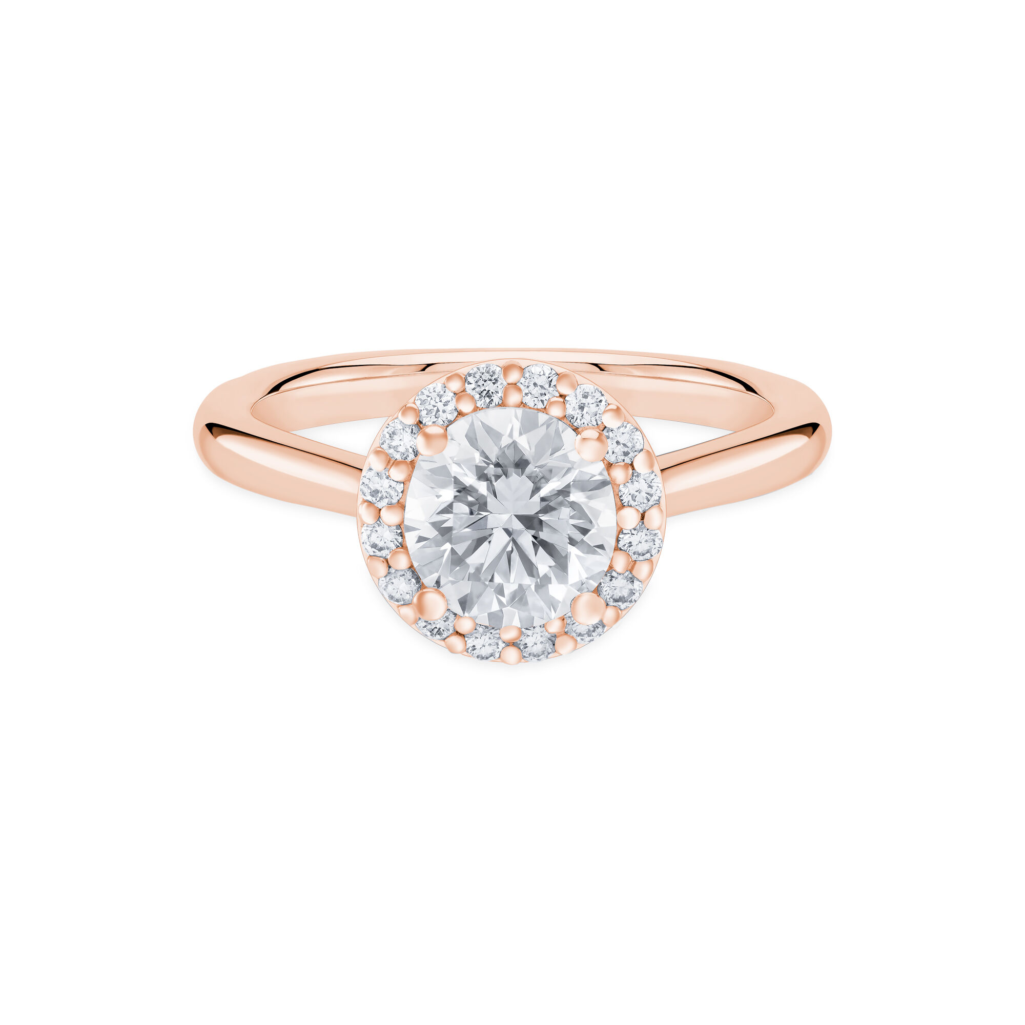 Gold round diamond engagement rings sales